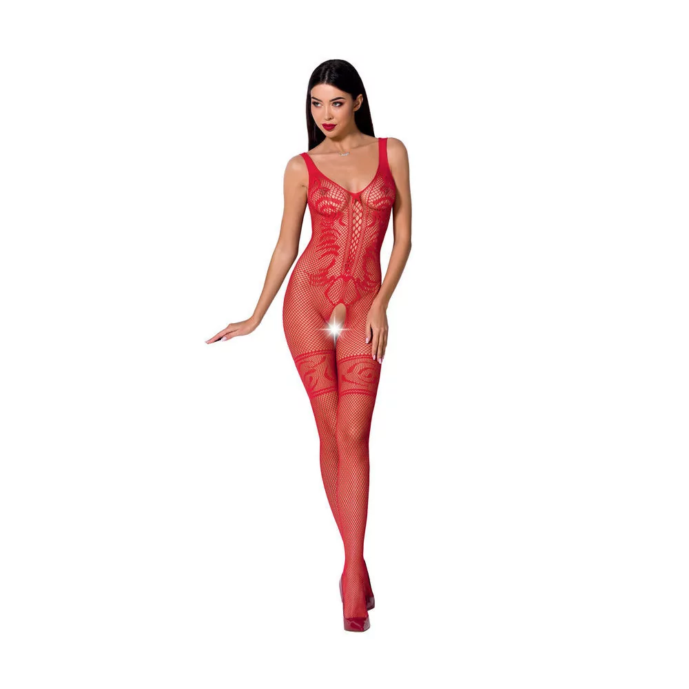 PASSION WOMAN BS069 BODYSTOCKING - BLACK ONE SIZE