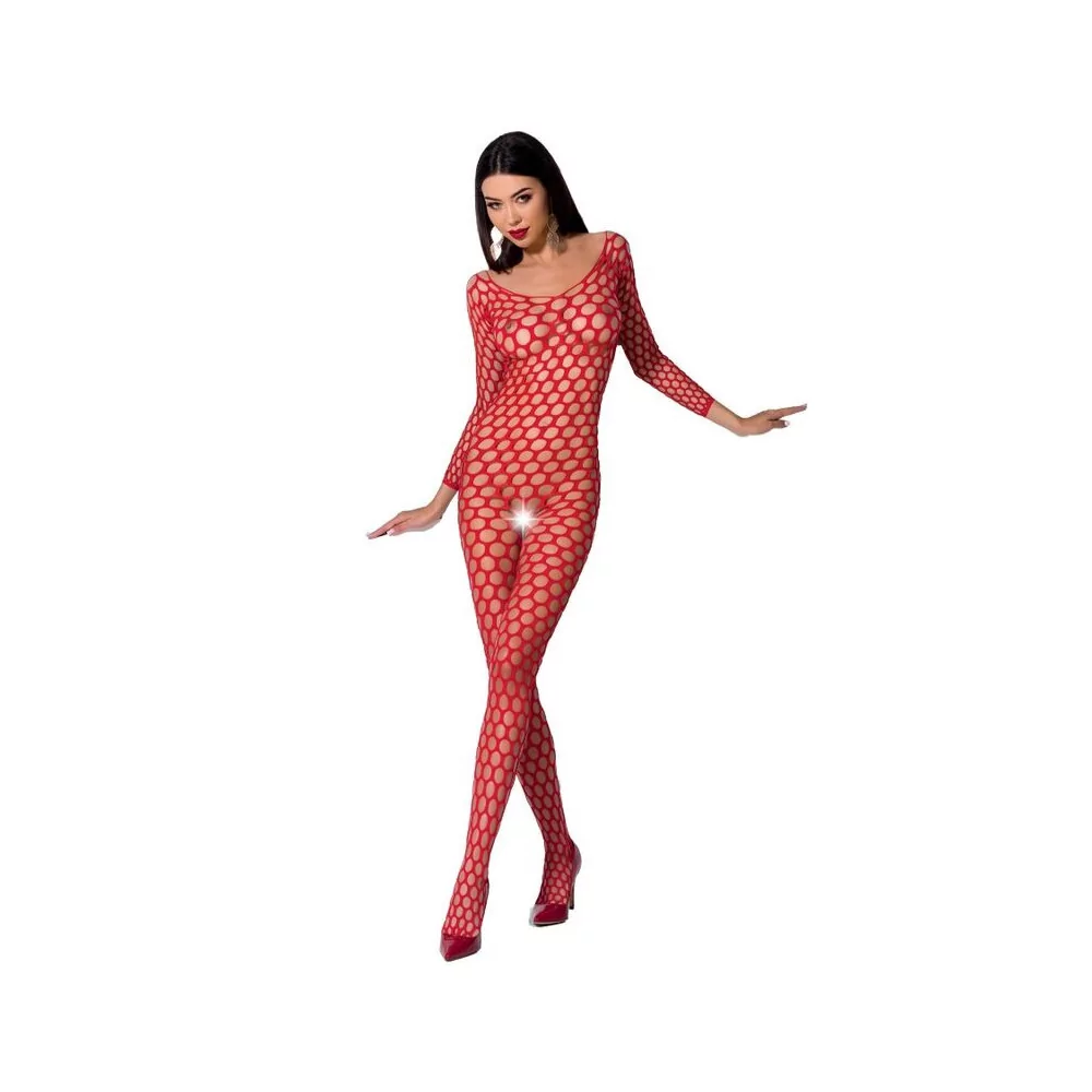 PASSION WOMAN BS077 BODYSTOCKING - BLACK ONE SIZE