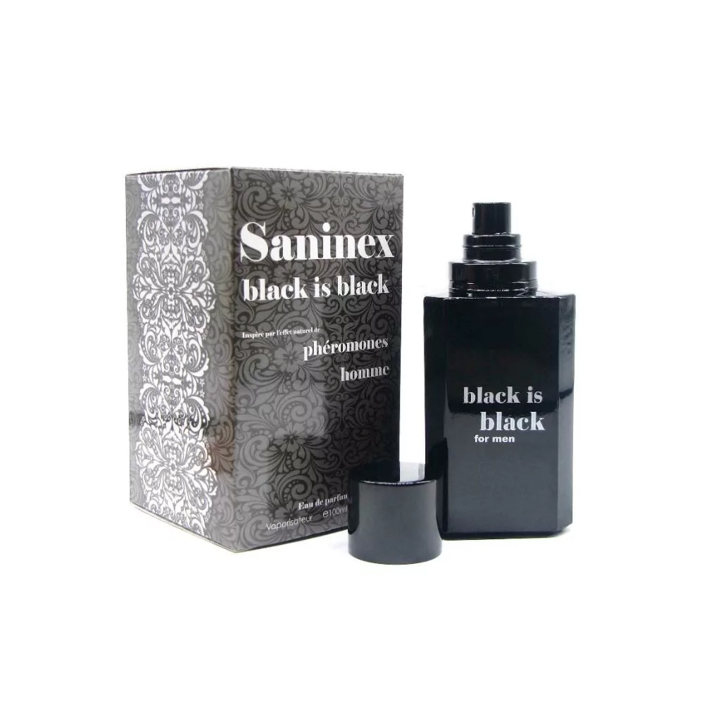 SANINEX BLACK IS BLACK PERFUME CON FEROMONAS HOMBRE - SANINEX FRAGANCE