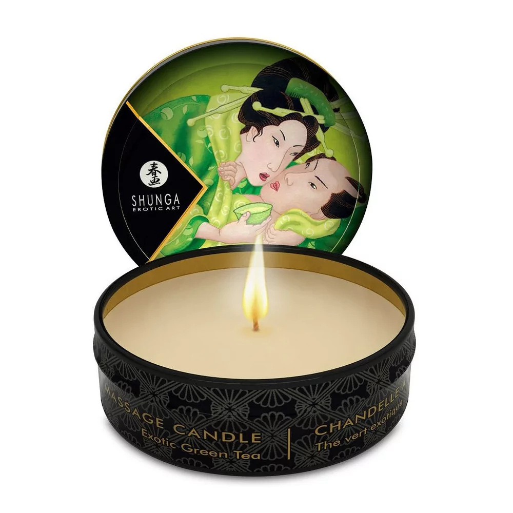 MINI CARESS BY CANDLELIGHT MASSAGE CANDLE  EXOTIC GREEN TEA