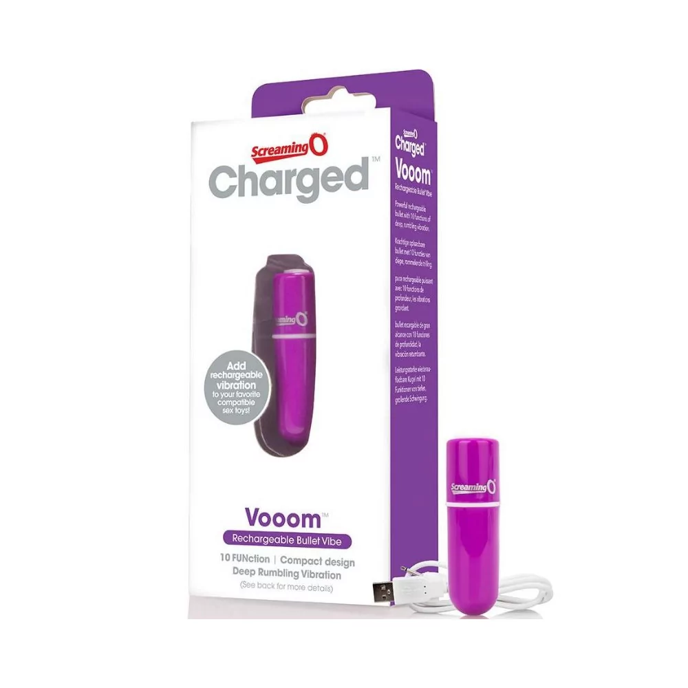 SCREAMING O RECHARGEABLE VIBRATING BULLET VOOOM PURPLE