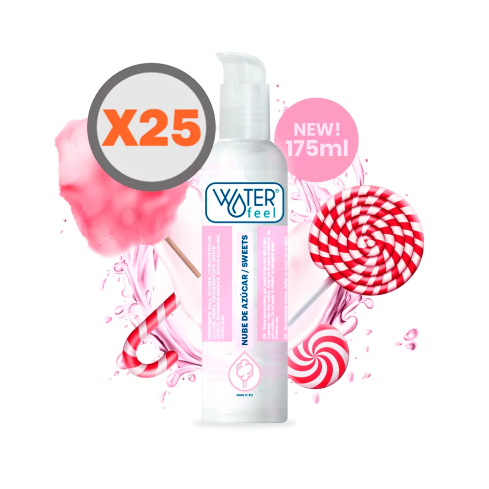 WATERFEEL WATER BASED LUBRICANT SWEETS 175 ML x 25 UNITS