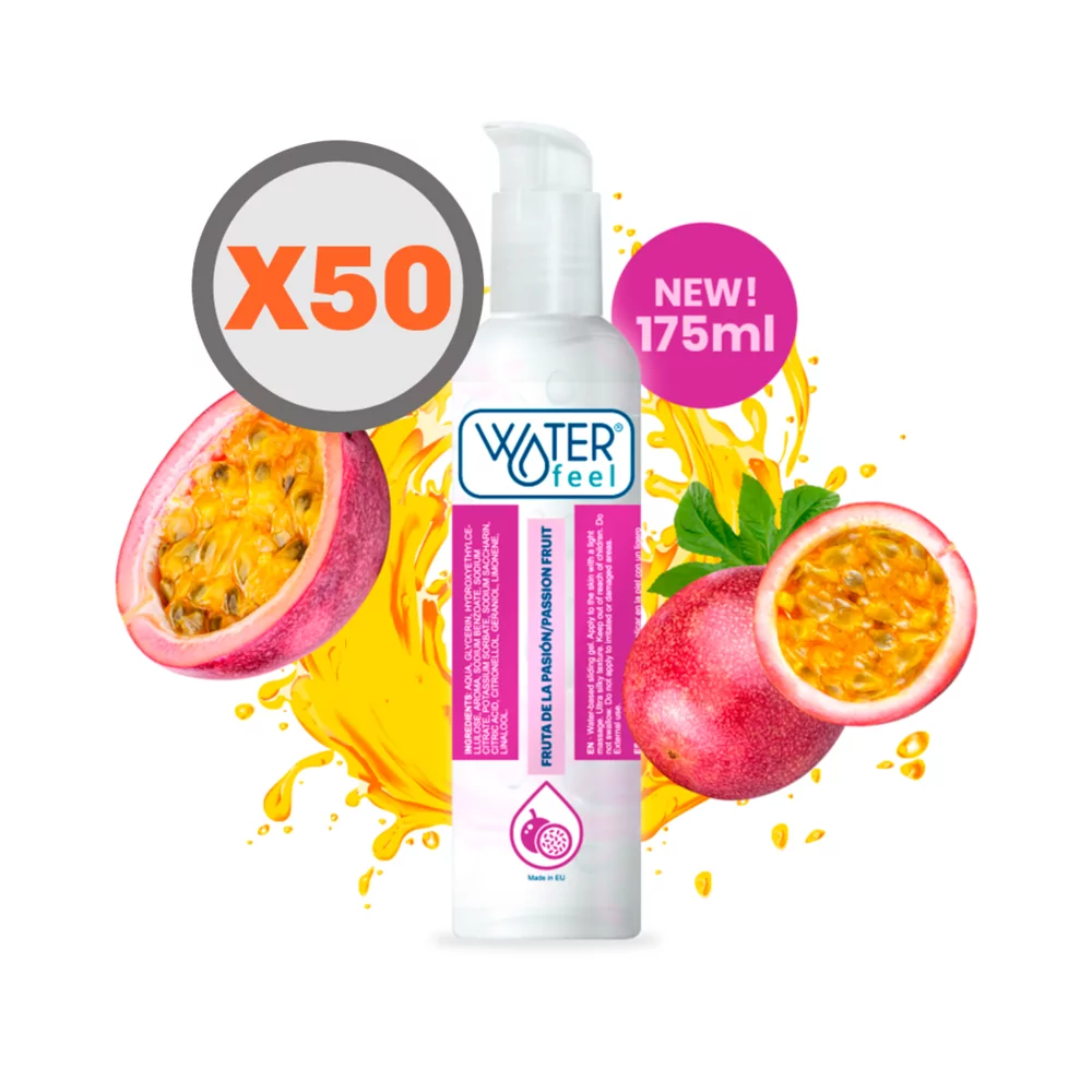 WATERFEEL WATER BASED LUBRICANT PASSION FRUIT 175 ML x 50 UNITS