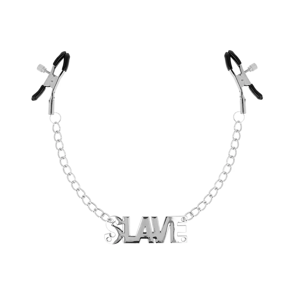 OHMAMA FETISH NIPPLE CLAMPS WITH CHAINS - SLAVE