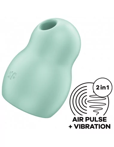 SATISFYER PRO TO GO 1 DOUBLE AIR PULSE STIMULATOR & VIBRATOR - GREEN