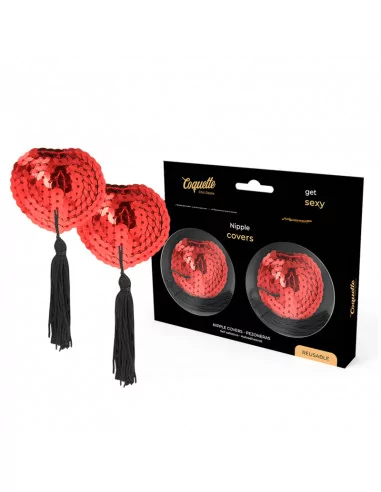 COQUETTE CHIC DESIRE   NIPPLE COVERS RED