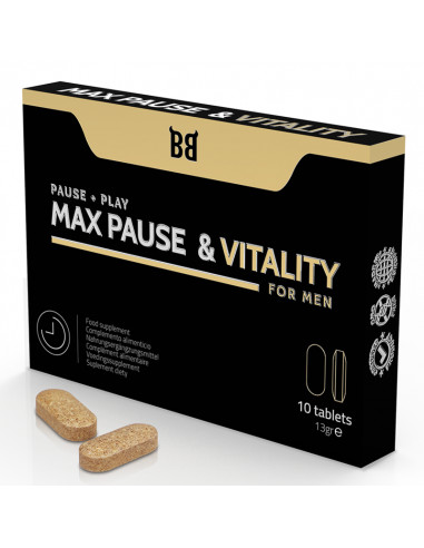 BLACKBULL BY SPARTAN - MAX PAUSE & VITALITY PAUSE + PLAY FOR MEN 10 TABLETS