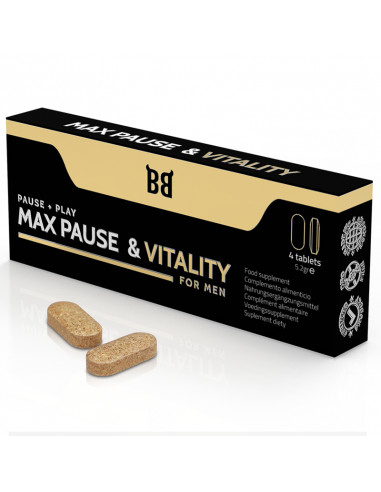 BLACKBULL BY SPARTAN - MAX PAUSE & VITALITY PAUSE + PLAY FOR MEN 4 TABLETS