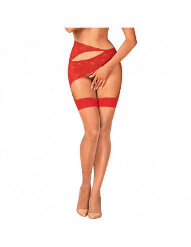 OBSESSIVE - S814 STOCKINGS RED S/M