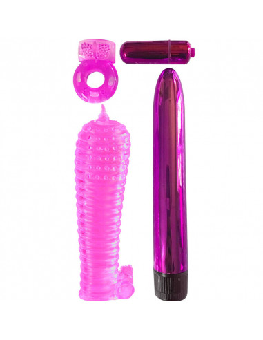 CLASSIX - KIT FOR COUPLES WITH RING, SHEATH AND BULLETS PINK
