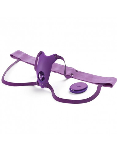 FANTASY FOR HER - BUTTERFLY HARNESS, VIBRATING RECHARGEABLE & REMOTE CONTROL PURPLE